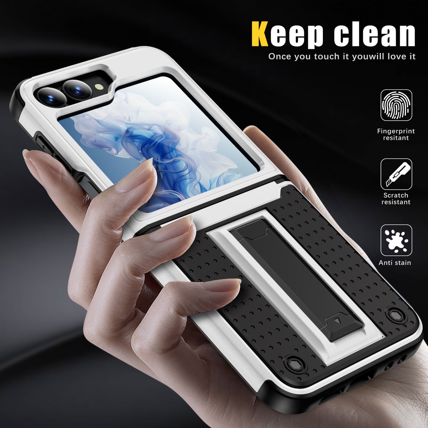 Elegance Mesh Galaxy Z Flip6 Case Combo 2 In 1