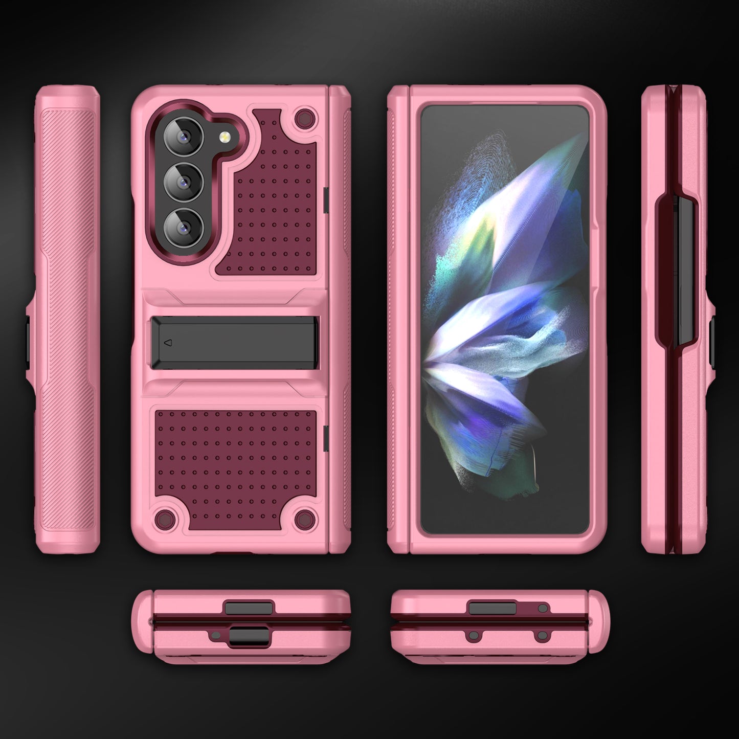 Elegance Mesh Galaxy Z Fold5 Case Combo 2 In 1