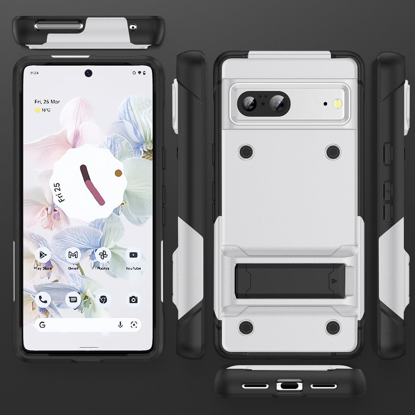 Bentayga Google Pixel 7 Case Kickstand TPU PC Rugged