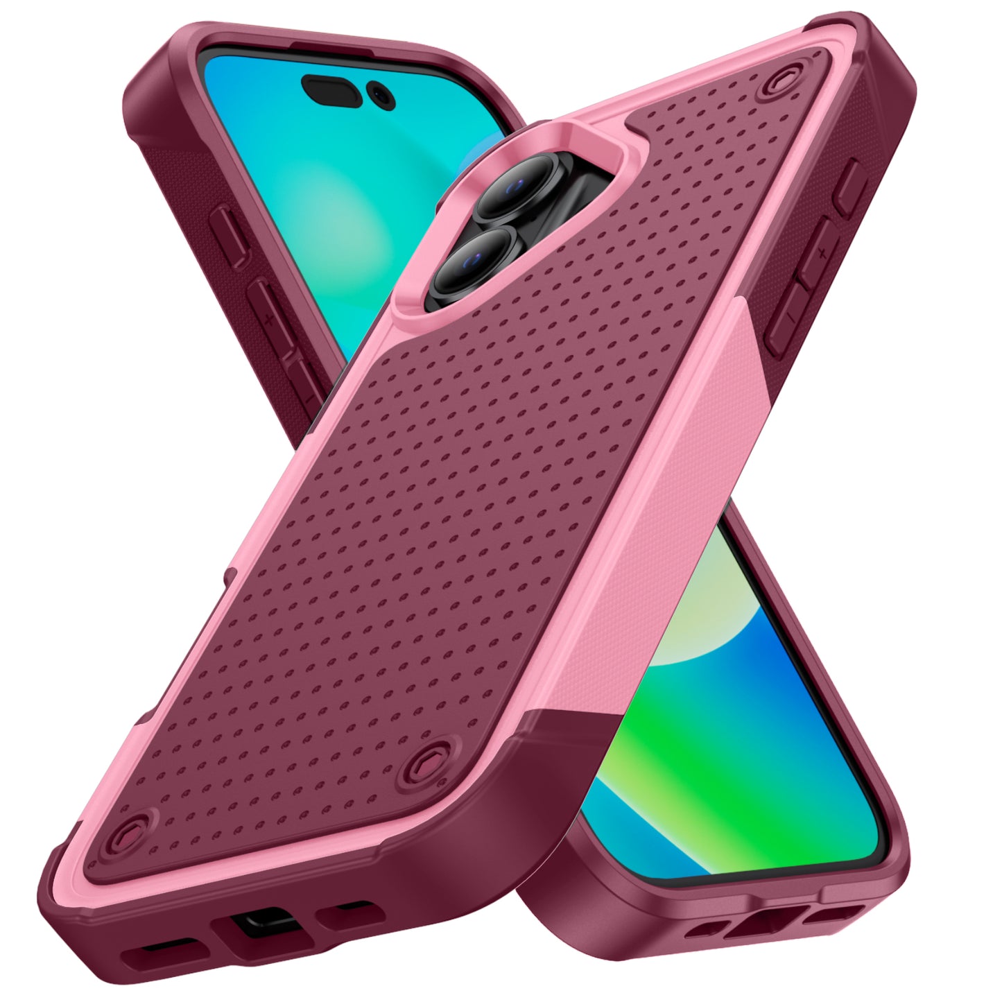 Elegance Mesh iPhone 16 Plus Case Combo 2 In 1