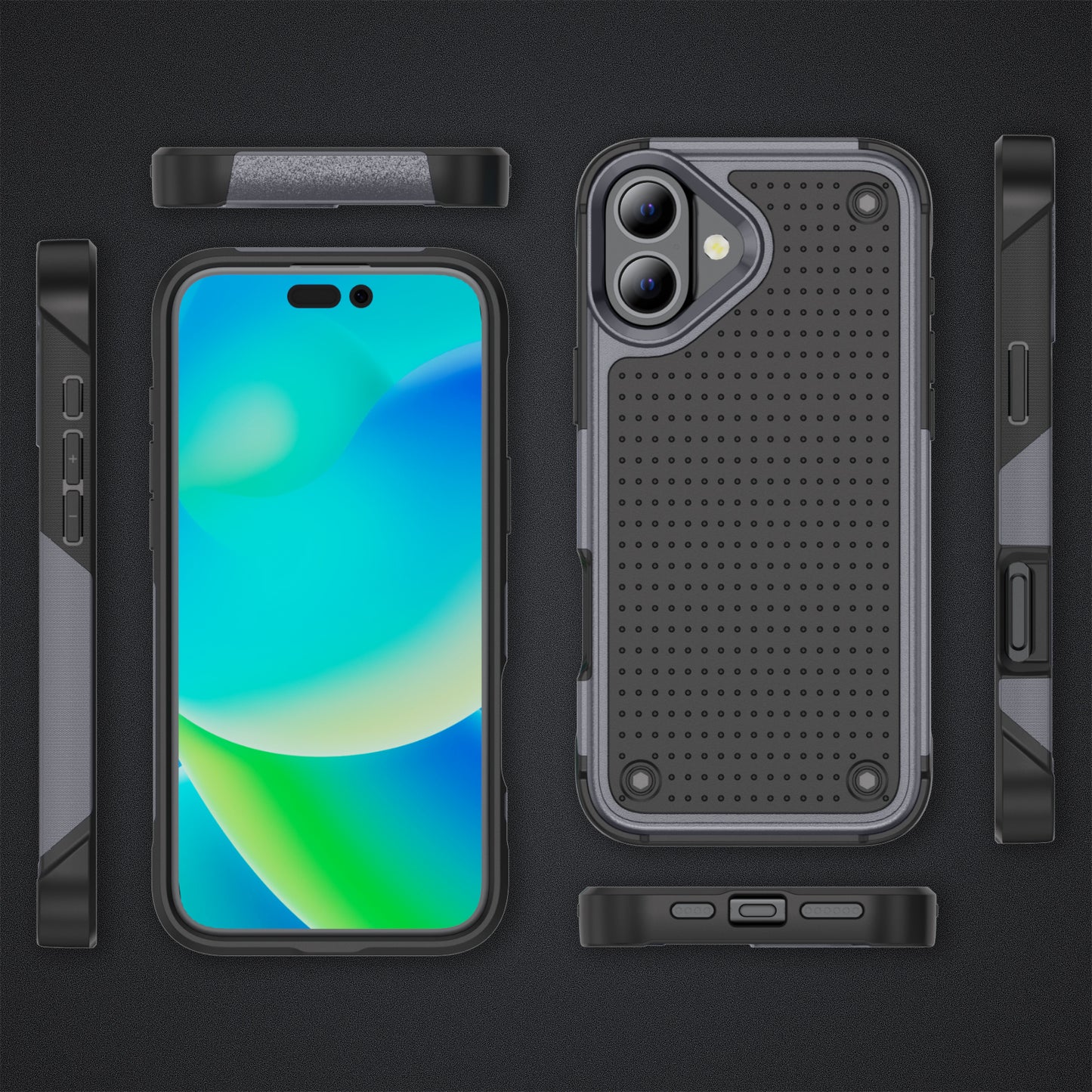 Elegance Mesh iPhone 16 Plus Case Combo 2 In 1