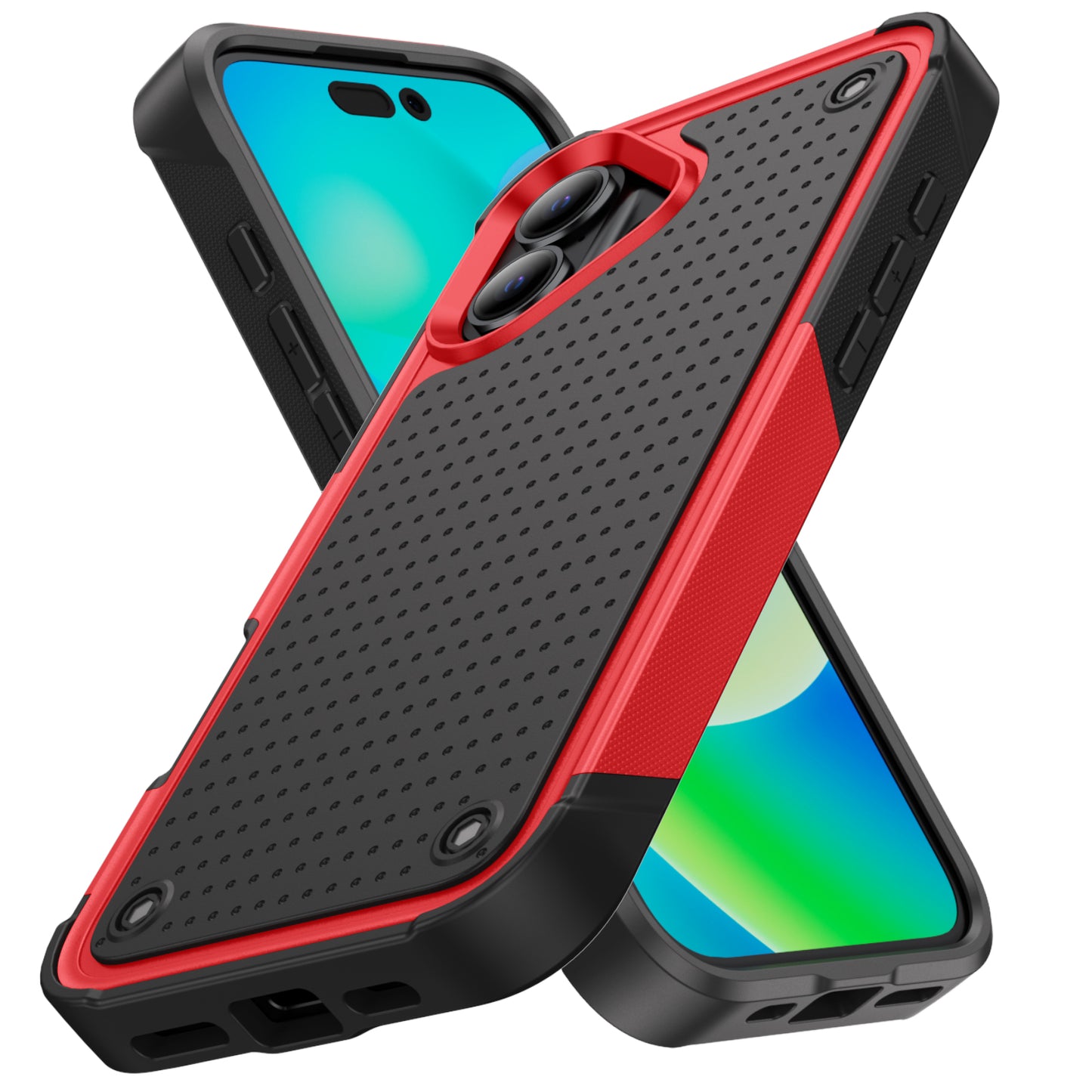 Elegance Mesh iPhone 16 Plus Case Combo 2 In 1