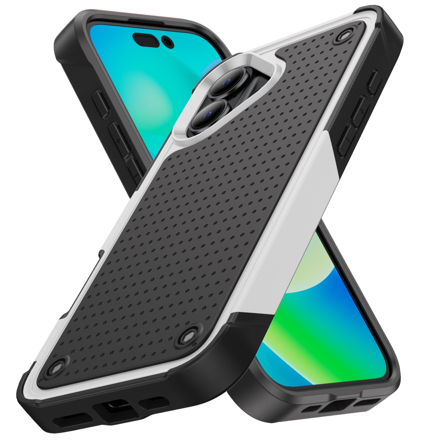 Elegance Mesh iPhone 16 Plus Case Combo 2 In 1