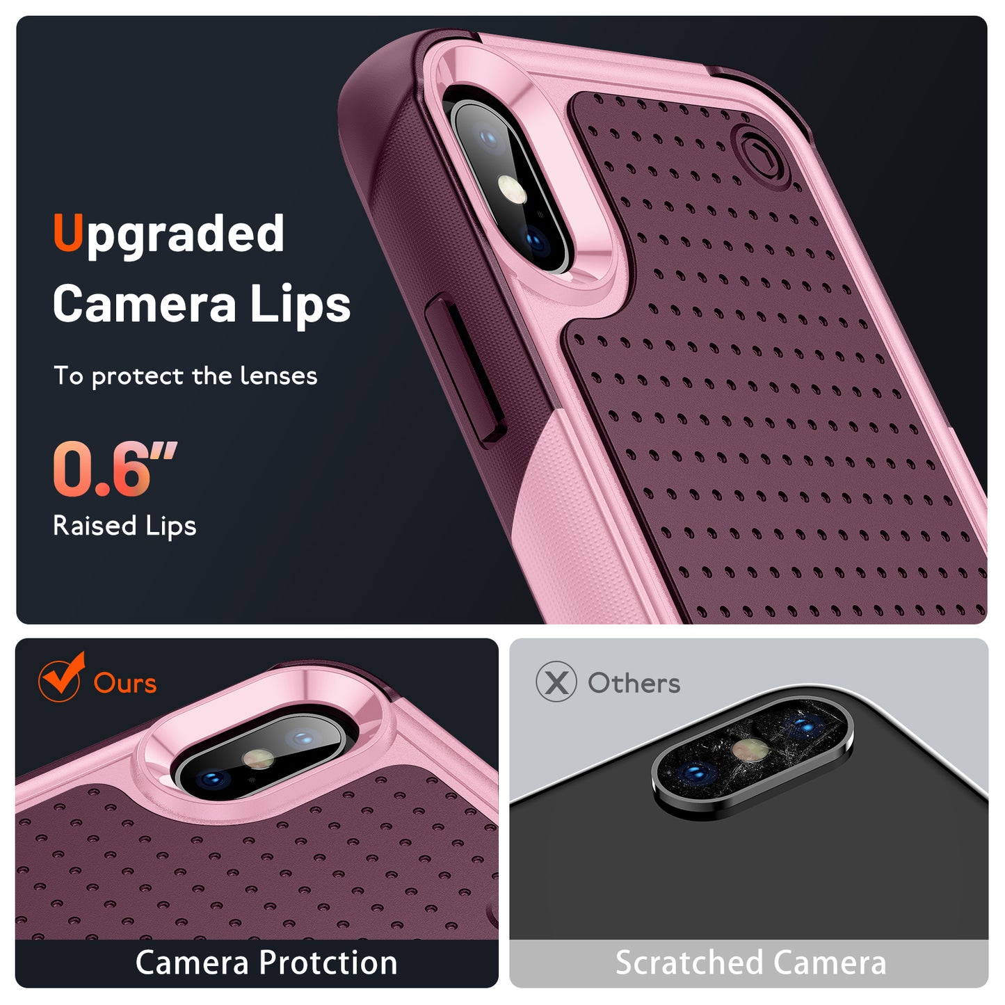 Elegance Mesh iPhone Xs Max Case Combo 2 In 1