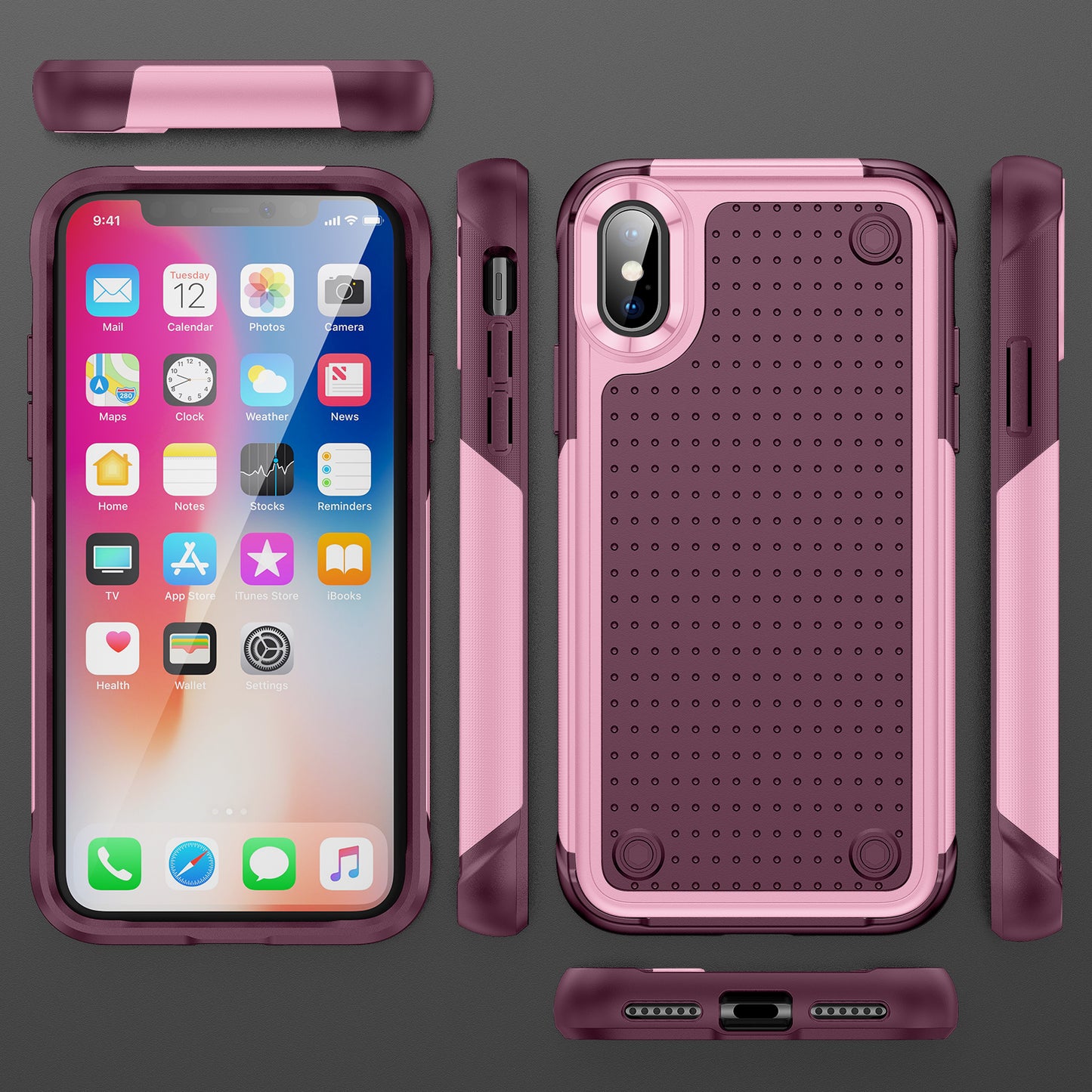 Elegance Mesh iPhone Xs Max Case Combo 2 In 1