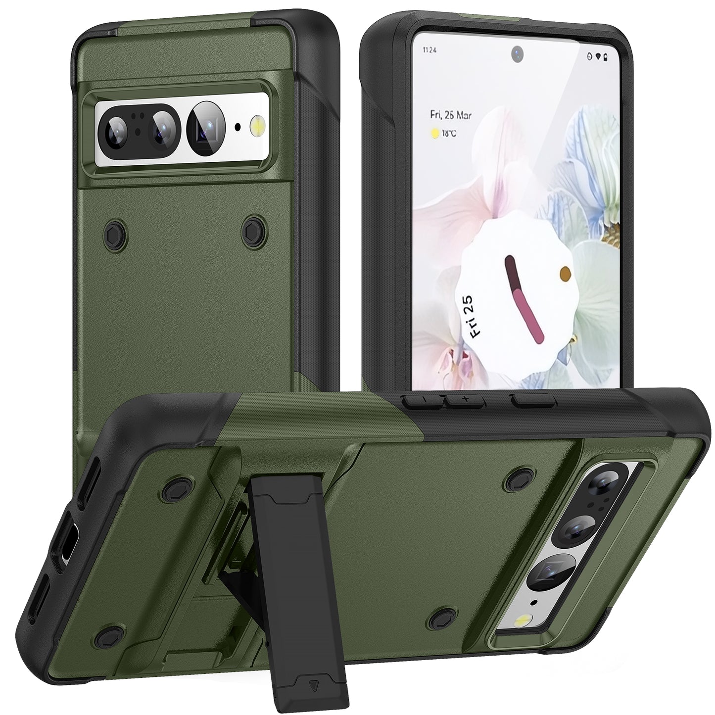 Bentayga Google Pixel 7 Pro Case Kickstand TPU PC Rugged