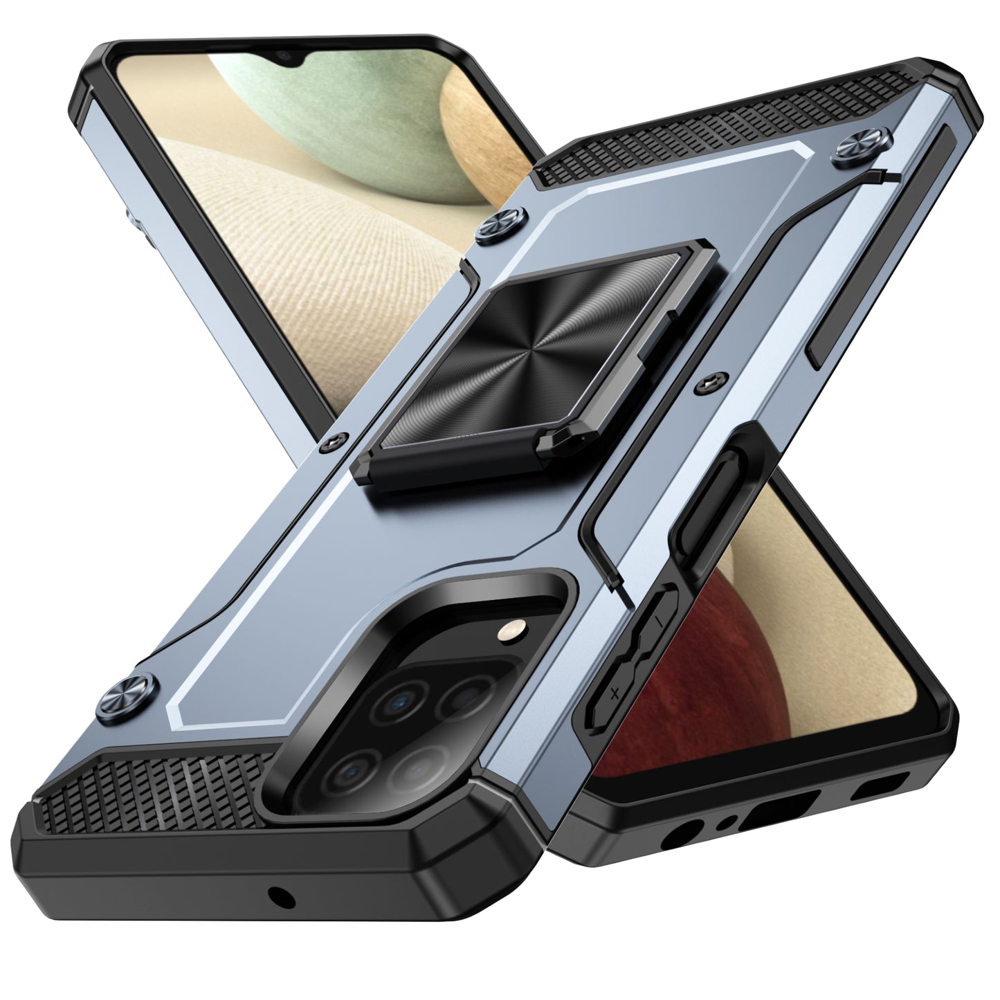 General Rugged Galaxy A12 Case Built-in Kickstand