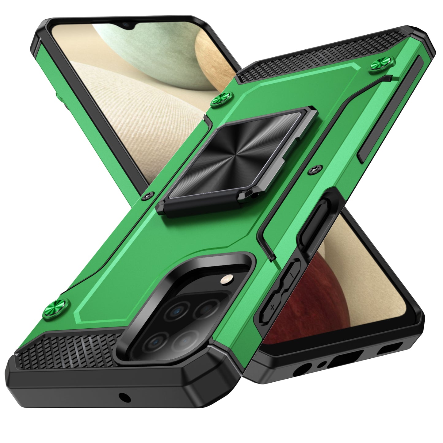 General Rugged Galaxy A12 Case Built-in Kickstand