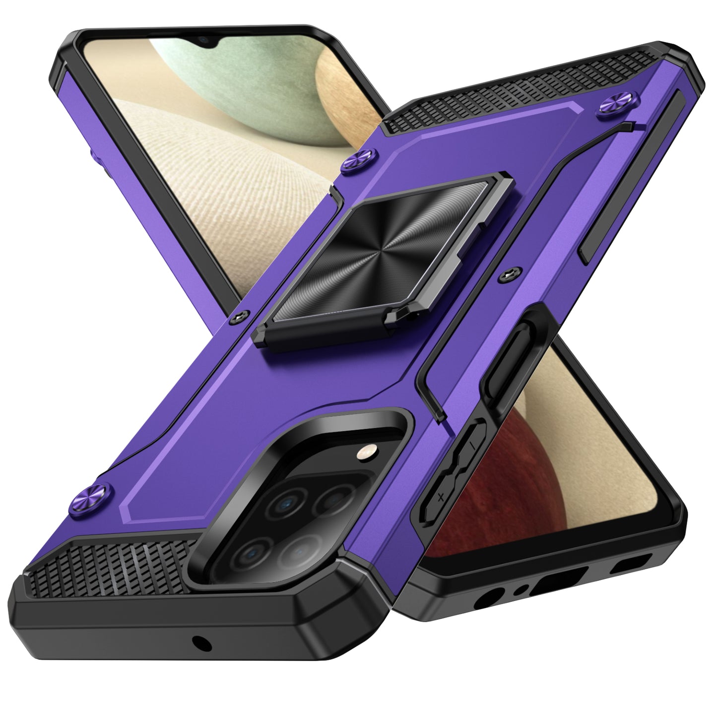 General Rugged Galaxy A12 Case Built-in Kickstand