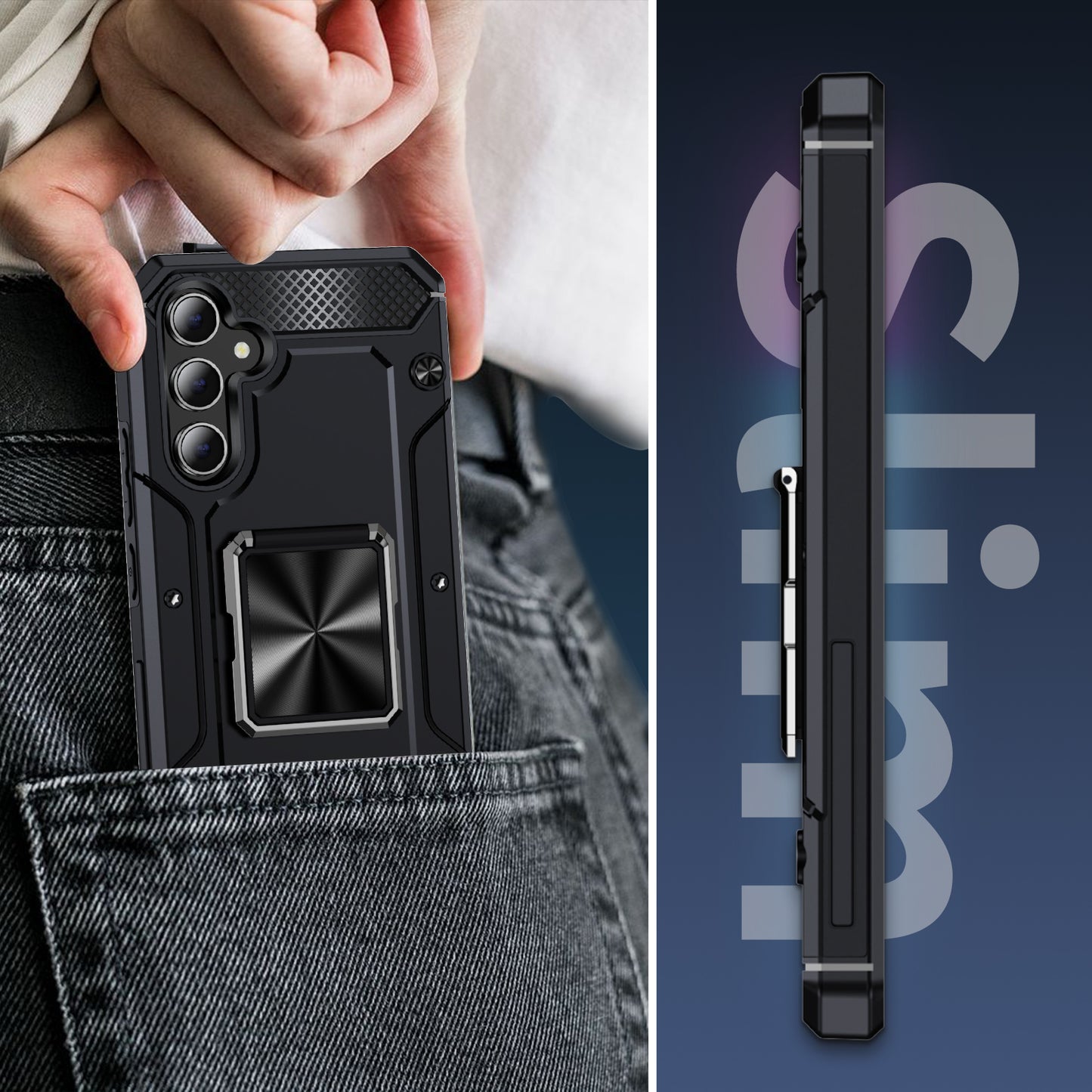 General Rugged Galaxy A54 Case Built-in Kickstand