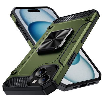 General Rugged iPhone 15 Plus Case Built-in Kickstand