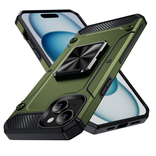 General Rugged iPhone 15 Case Built-in Kickstand