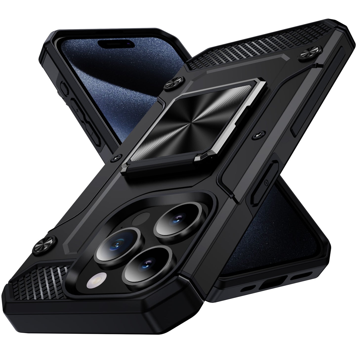 General Rugged iPhone 15 Pro Max Case Built-in Kickstand