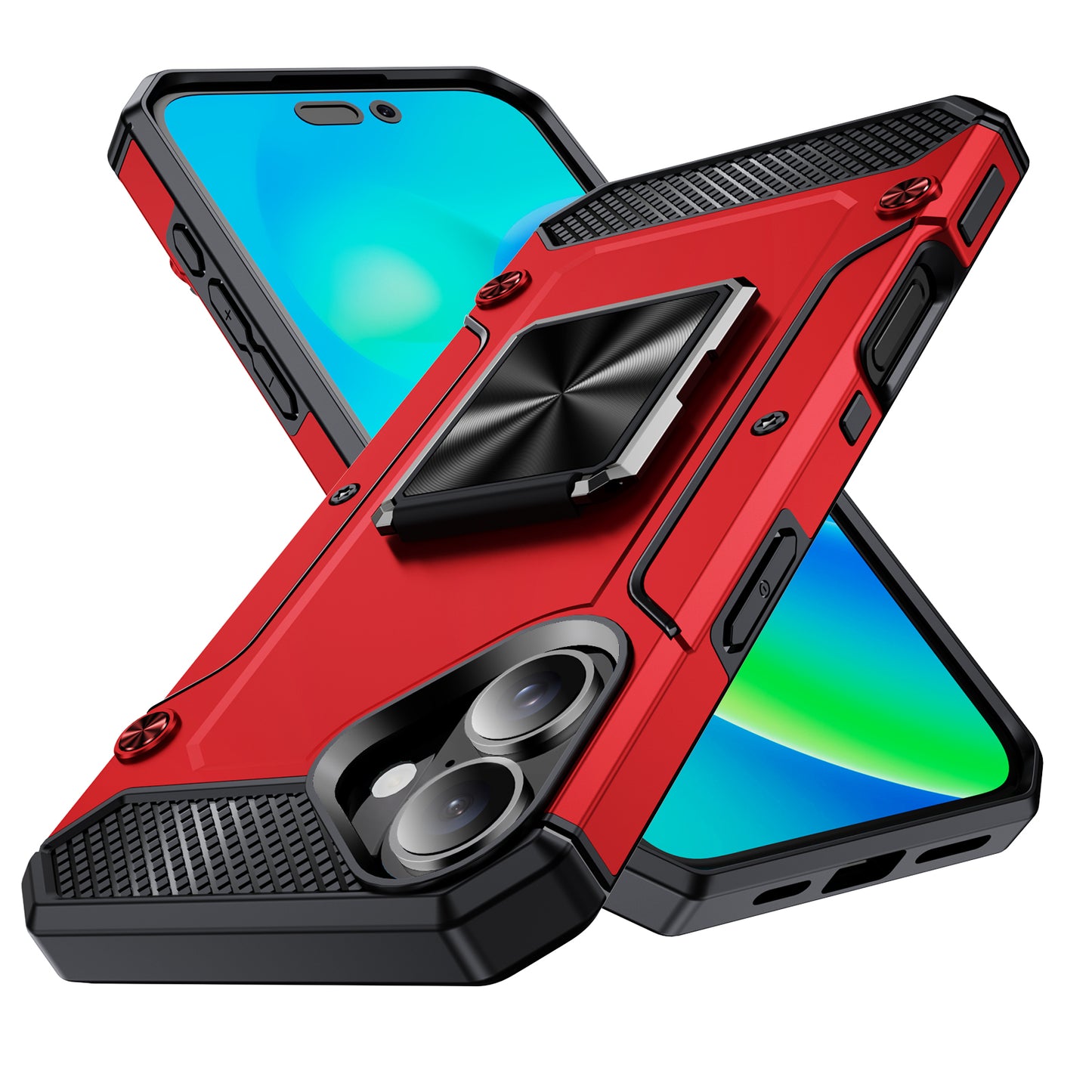 General Rugged iPhone 16 Plus Case Built-in Kickstand