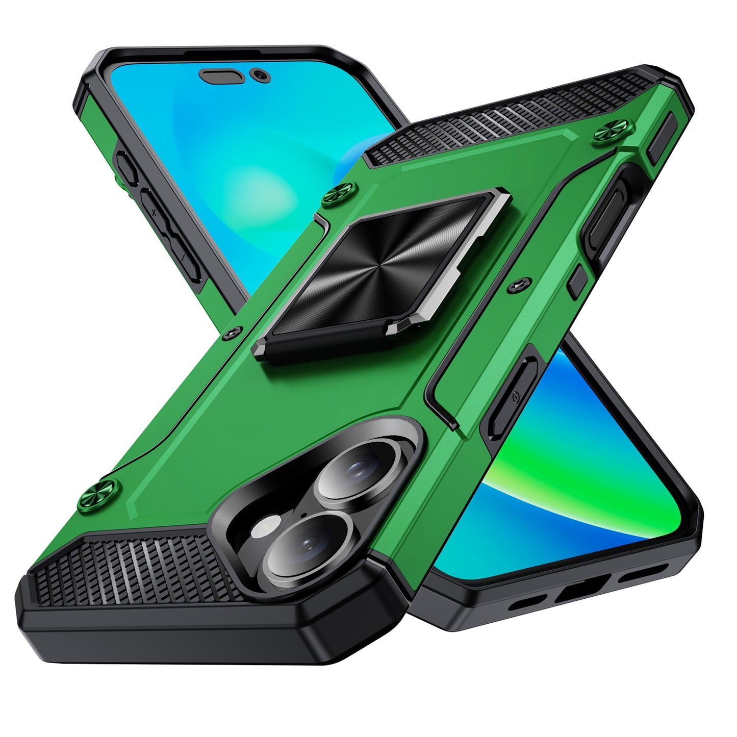 General Rugged iPhone 16 Plus Case Built-in Kickstand