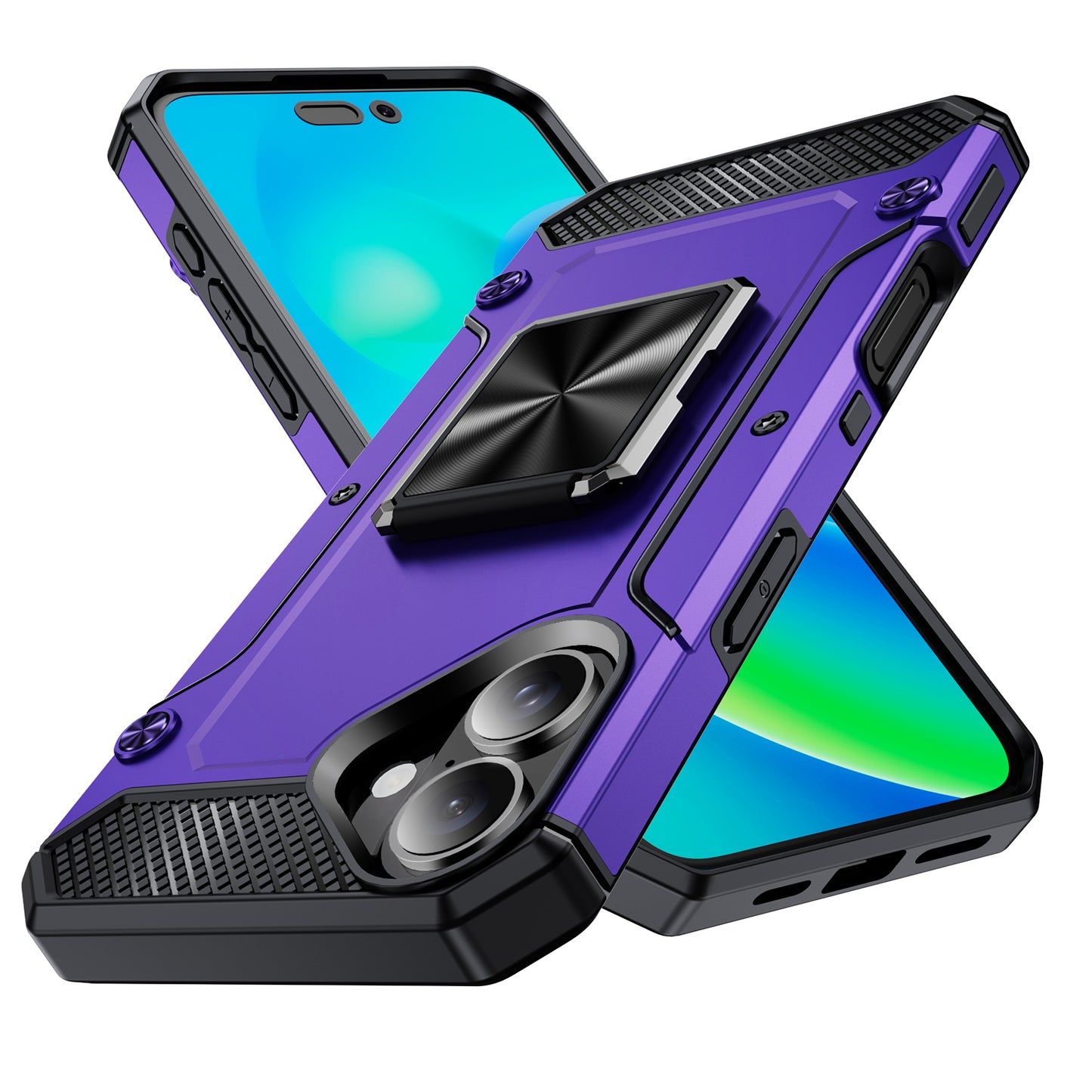 General Rugged iPhone 16 Plus Case Built-in Kickstand