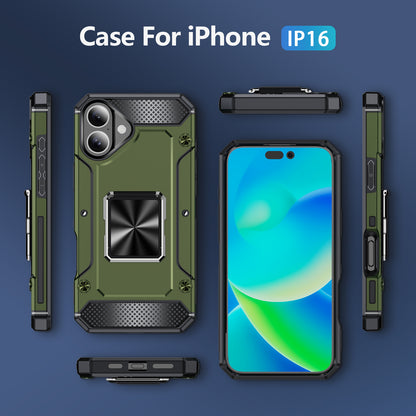 General Rugged iPhone 16 Plus Case Built-in Kickstand