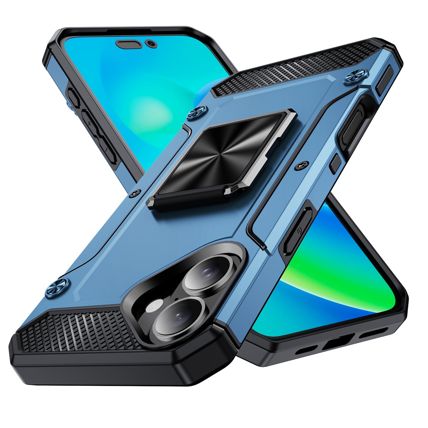 General Rugged iPhone 16 Plus Case Built-in Kickstand