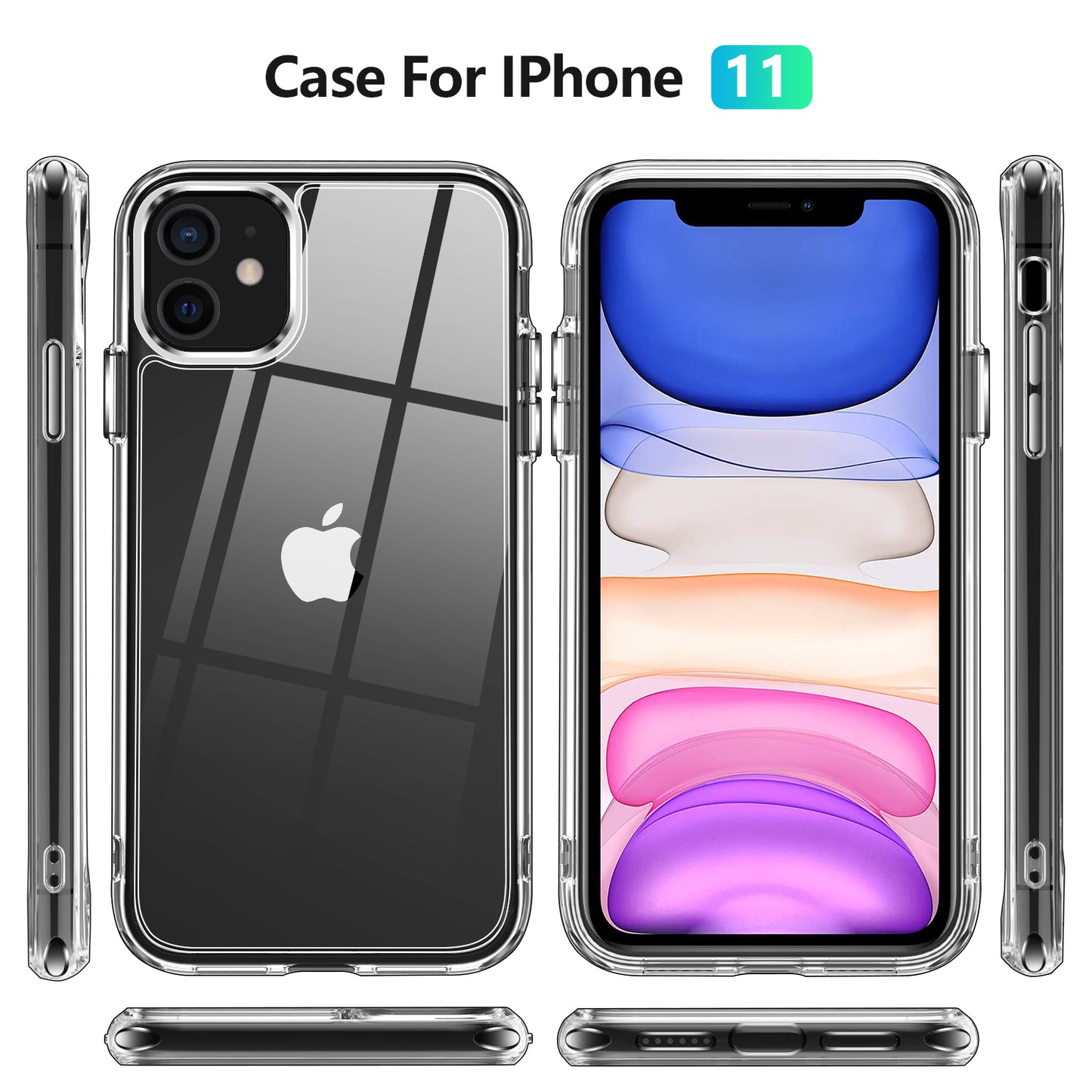 Crystal Hard PC Rubber TPU Combo iPhone 11 Case