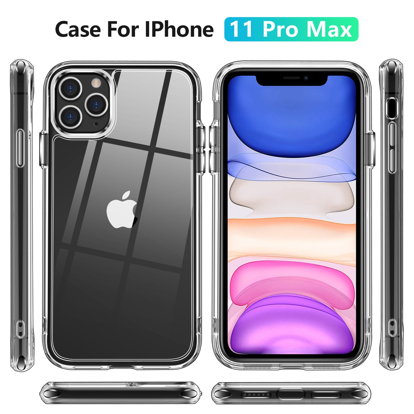 Crystal Hard PC Rubber TPU Combo iPhone 11 Pro Max Case