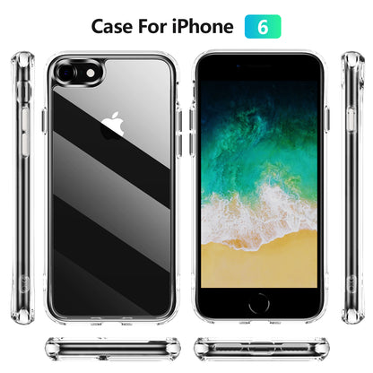 Crystal Hard PC Rubber TPU Combo iPhone 6 6s Plus Case