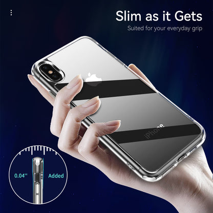 Crystal Hard PC Rubber TPU Combo iPhone X Xs Case