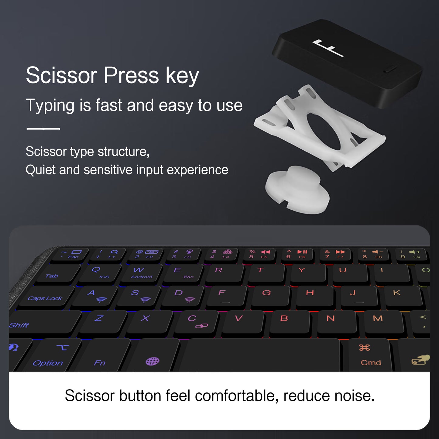 Buckle Detachable Slim Leather Keyboard iPad Mini 7 Case