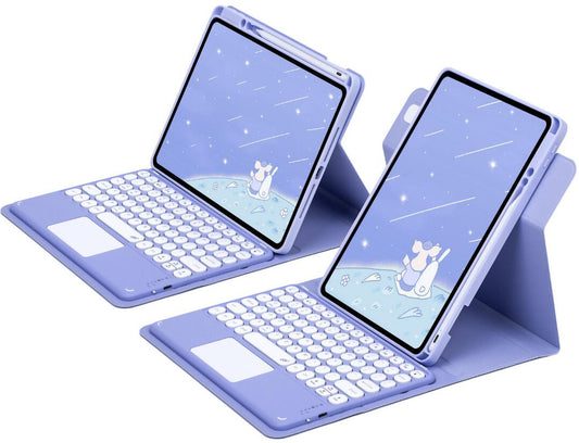 Slim Magnetic Attraction Touchpad Keyboard iPad 6 Case