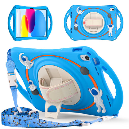 Spaceman Kids Safe iPad 10 Case Rotating Hand Holder