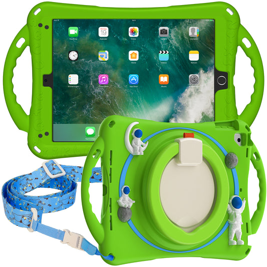 Astronaut Kids Safe iPad 6 Case Rotating Handle Grip