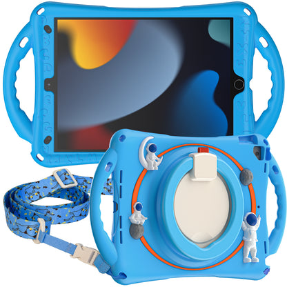 Astronaut Kids Safe iPad 7 Case Rotating Handle Grip