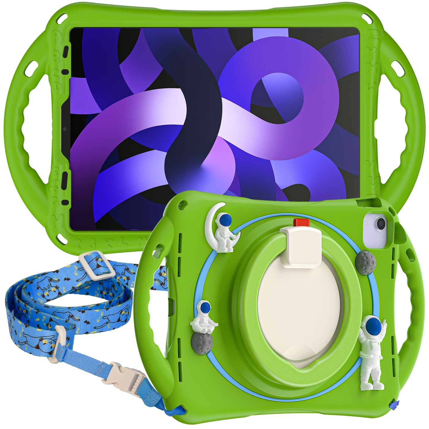 Astronaut Kids Safe iPad Air 5 Case Rotating Handle Grip