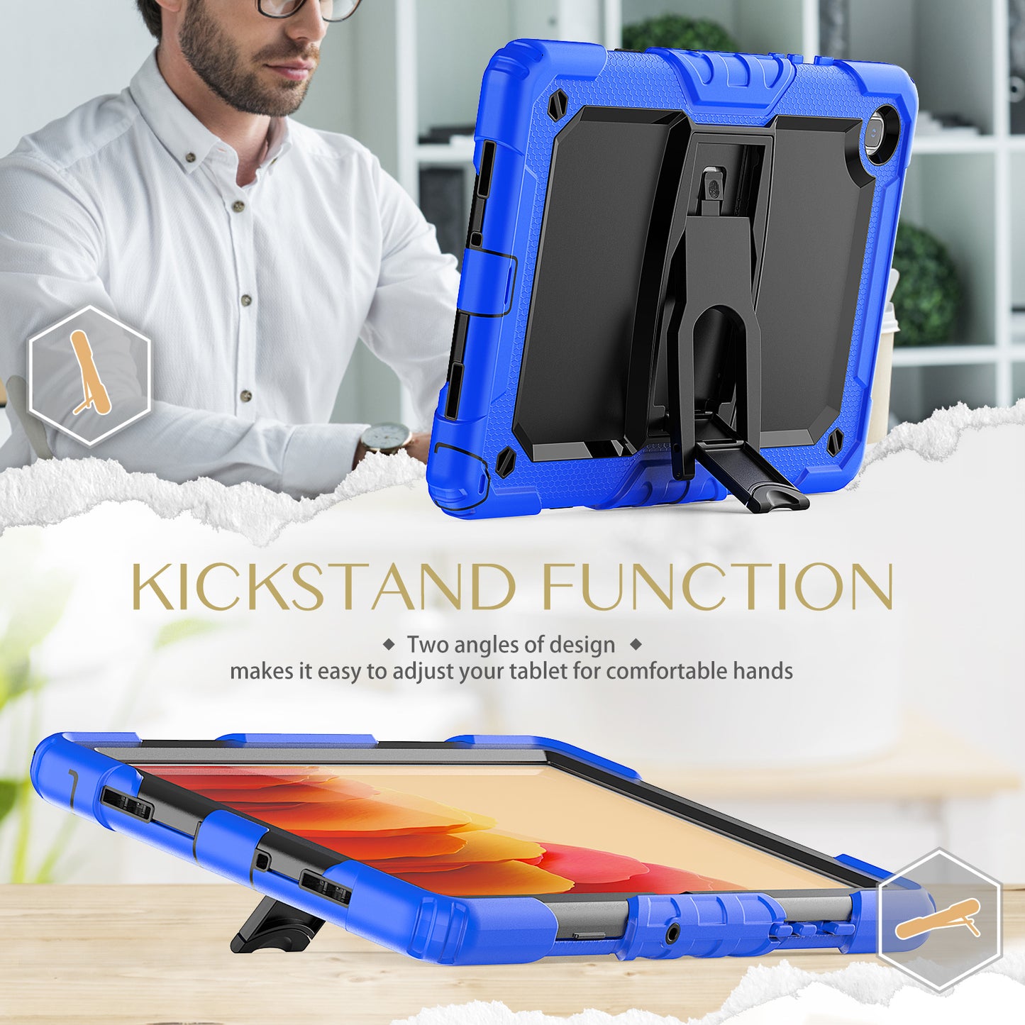 Kickstand Lanyard Strap Galaxy Tab A7 Case