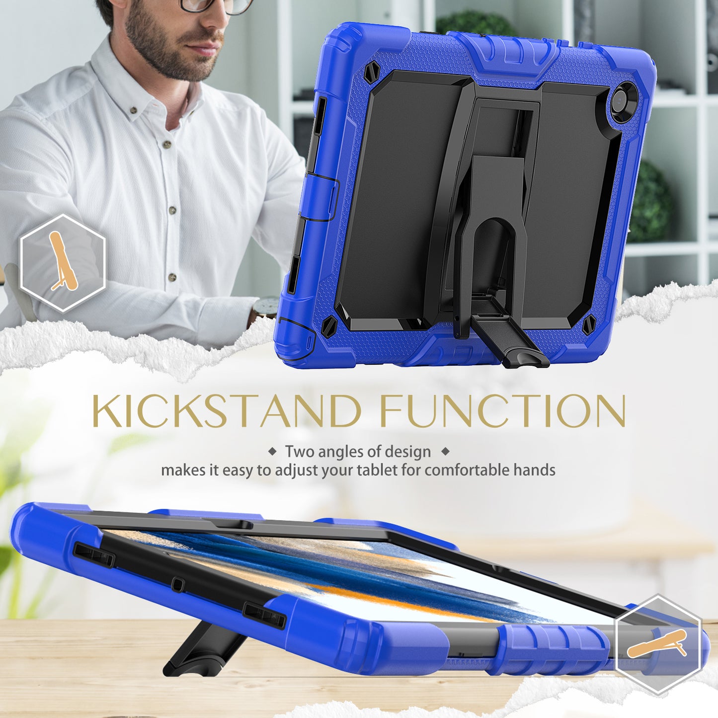 Kickstand Lanyard Strap Galaxy Tab A8 Case