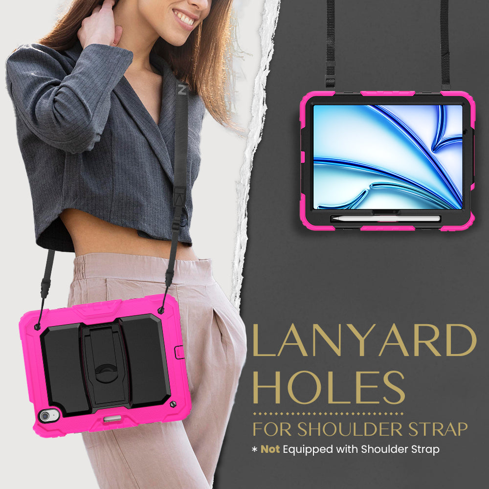 Kickstand Lanyard Strap iPad Air 11 Case