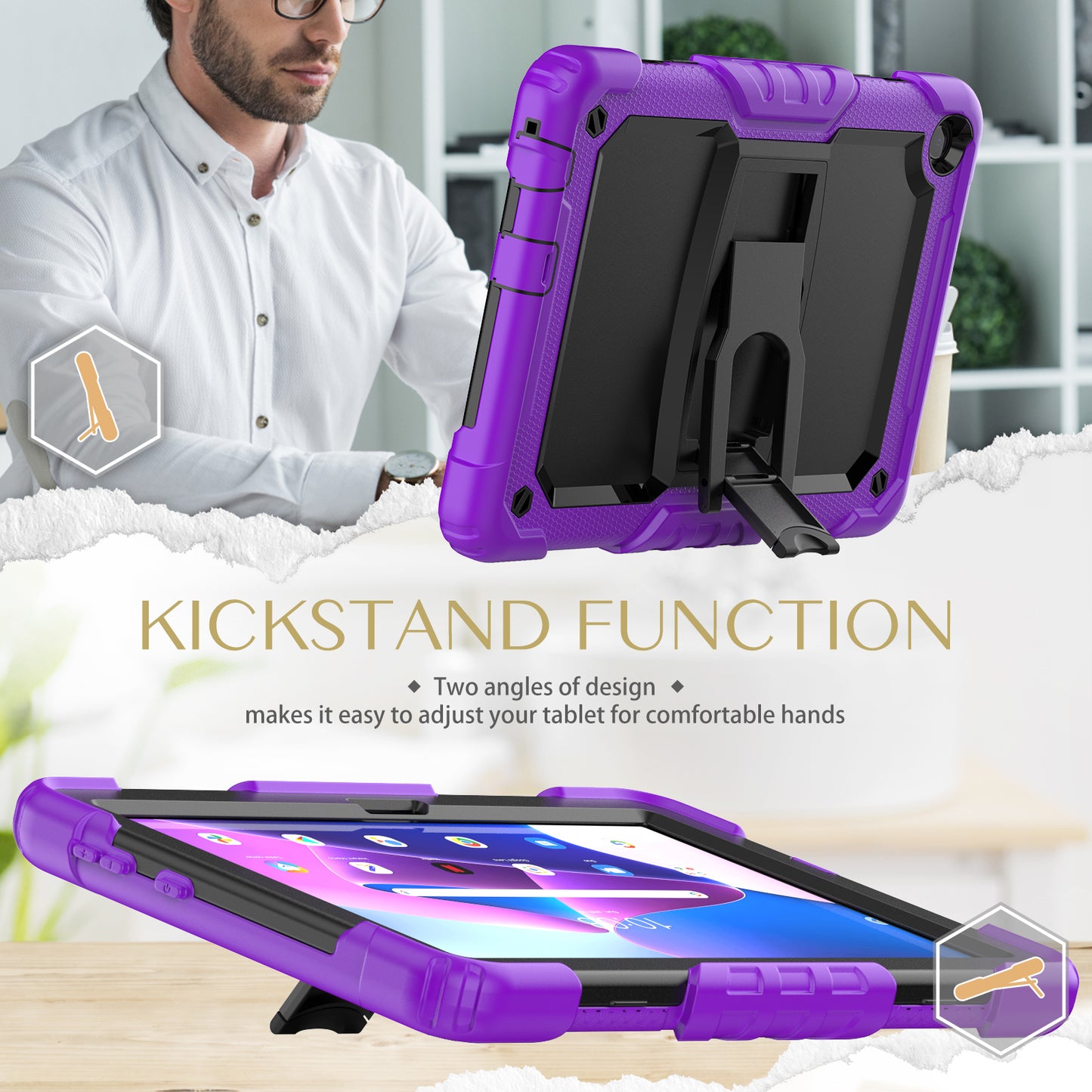 Kickstand Lanyard Strap Lenovo Tab M10 2022 Case