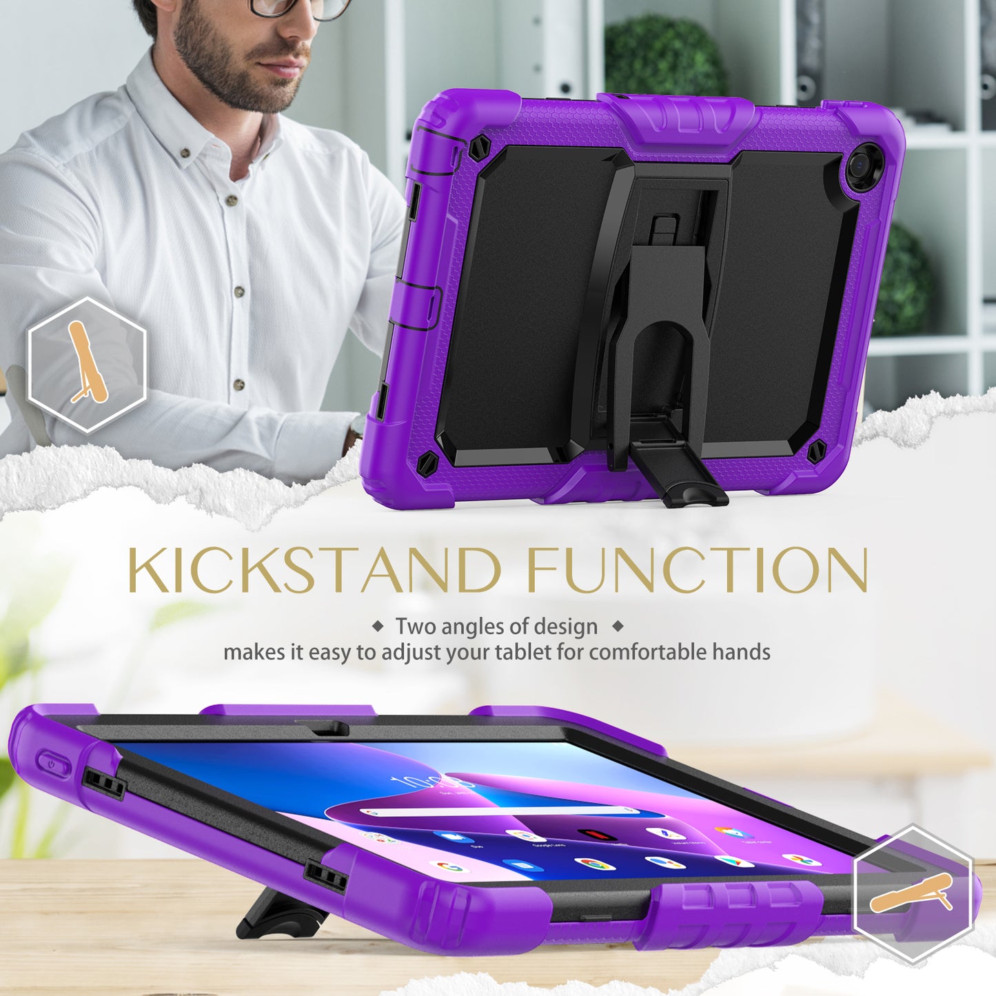 Kickstand Lanyard Strap Lenovo Tab M10 Plus 2022 Case