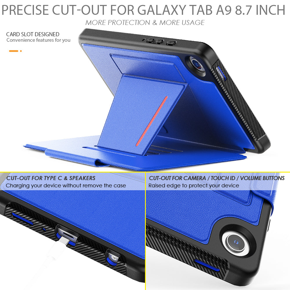 Smart Multiple Stand Galaxy Tab A9 Case Leather