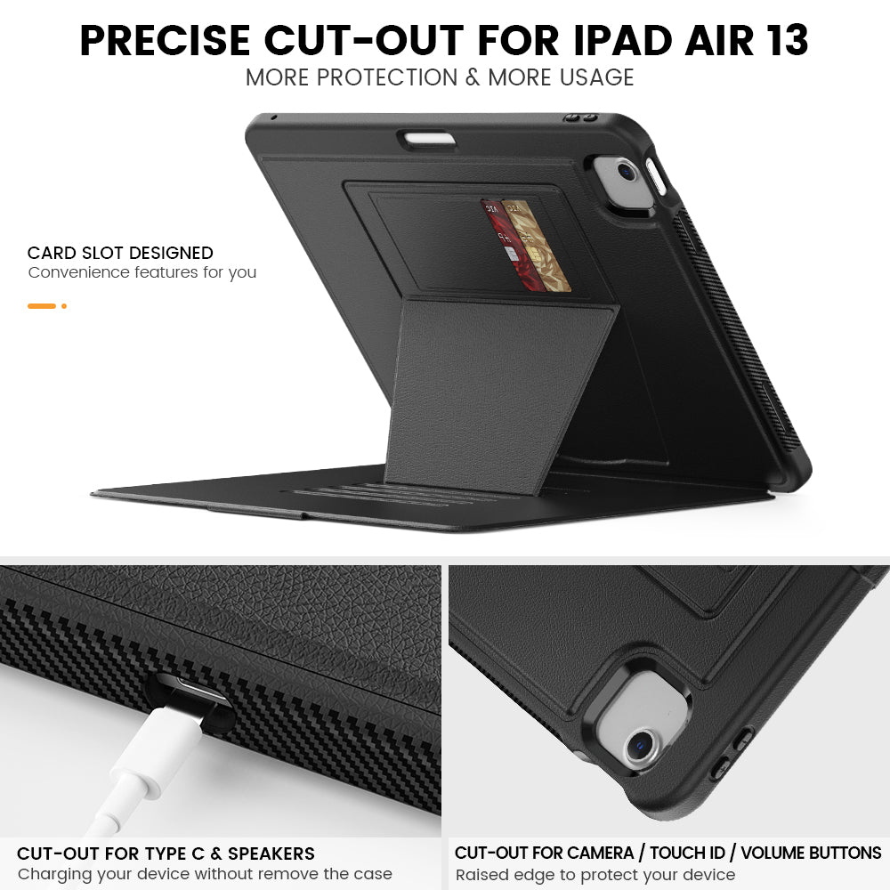 Smart Multiple Stand iPad Air 13 Case Leather