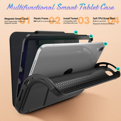 Smart Multiple Stand iPad Mini 7 Case Leather