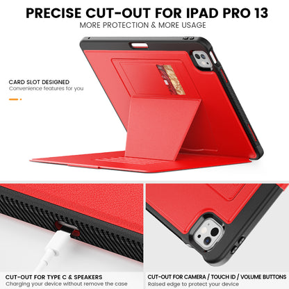 Smart Multiple Stand iPad Pro 13 Case Leather