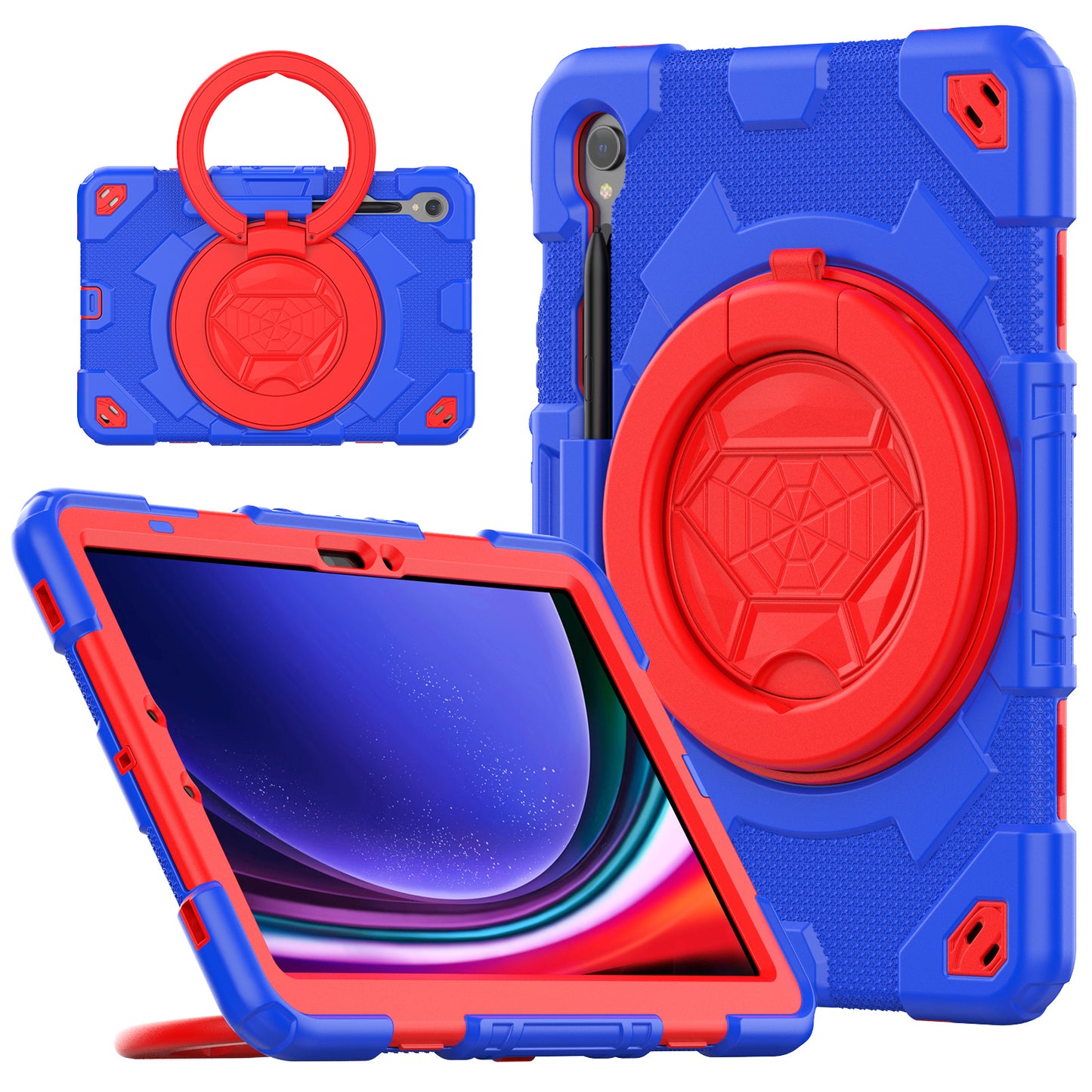 Spiderman Handle Grip Galaxy Tab S9 Case Children Safety