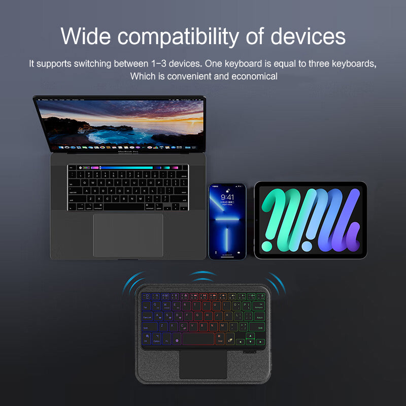 Dissociable Hem 3-backlit Touchpad Keyboard iPad Mini 7 Case