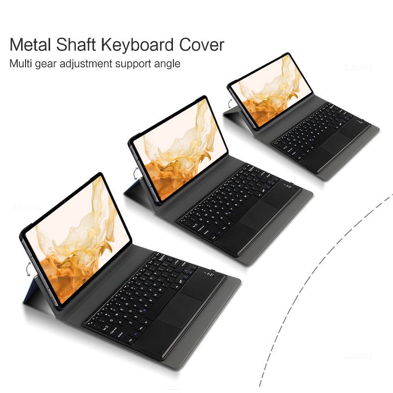 Metal Hinge Touchpad Keyboard Samsung Galaxy Tab S8 Case Detachable