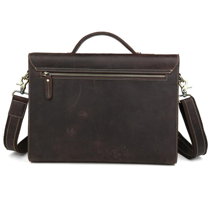 Men's Genuine Leather Briefcase Laptop Bag Three-dimensional Business