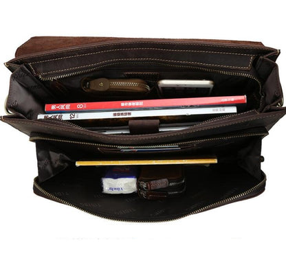 Men's Genuine Leather Briefcase Laptop Bag Three-dimensional Business