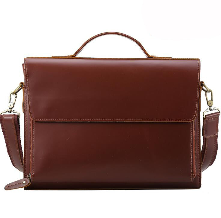 Men's Genuine Leather Briefcase Laptop Bag Three-dimensional Business