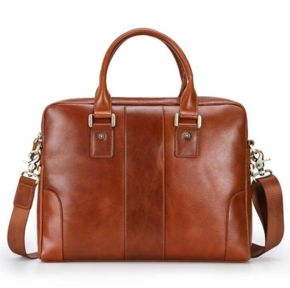 Men's Genuine Leather Briefcase Laptop Bag Business Simple