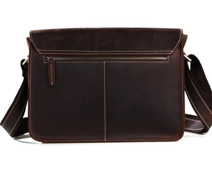 Men's Genuine Leather Messenger Bag Tablet Large-capacity Business