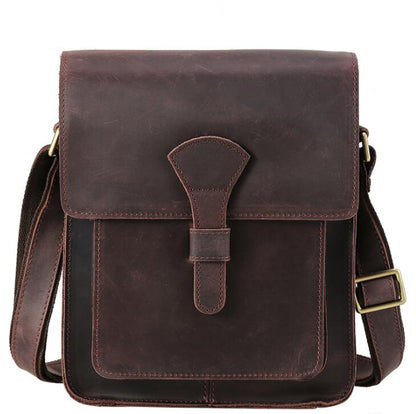 Men's Genuine Leather Handbag Tablet Bag Retro Casual